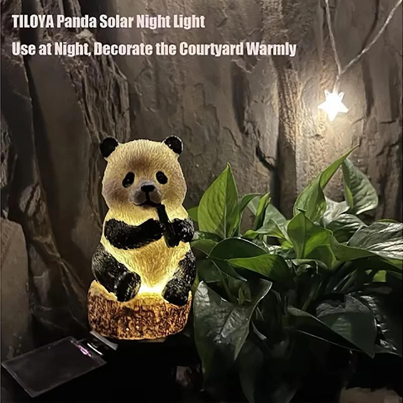 Solárna LED lampa Panda