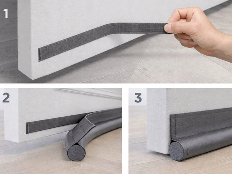 Samolepiace tesnenie pod dvere proti prievanu 96cm sivé