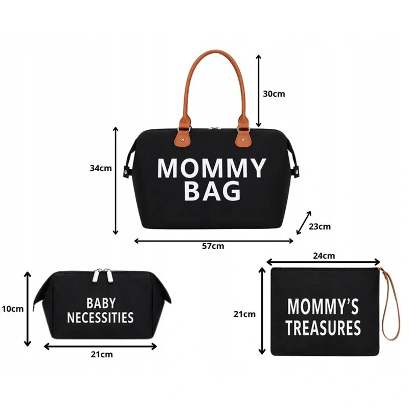 Taška pre mamičku Mommy Bag 3v1 čierna