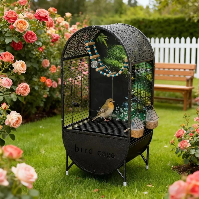NUXIE® Parrot vtáčia klietka 72 cm – kovová voliéra s príslušenstvom