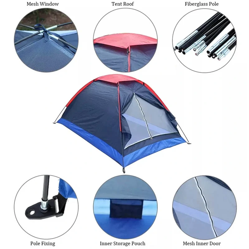 Turistický stan pre 4–5 osôb s moskytiérou 220 × 220 cm