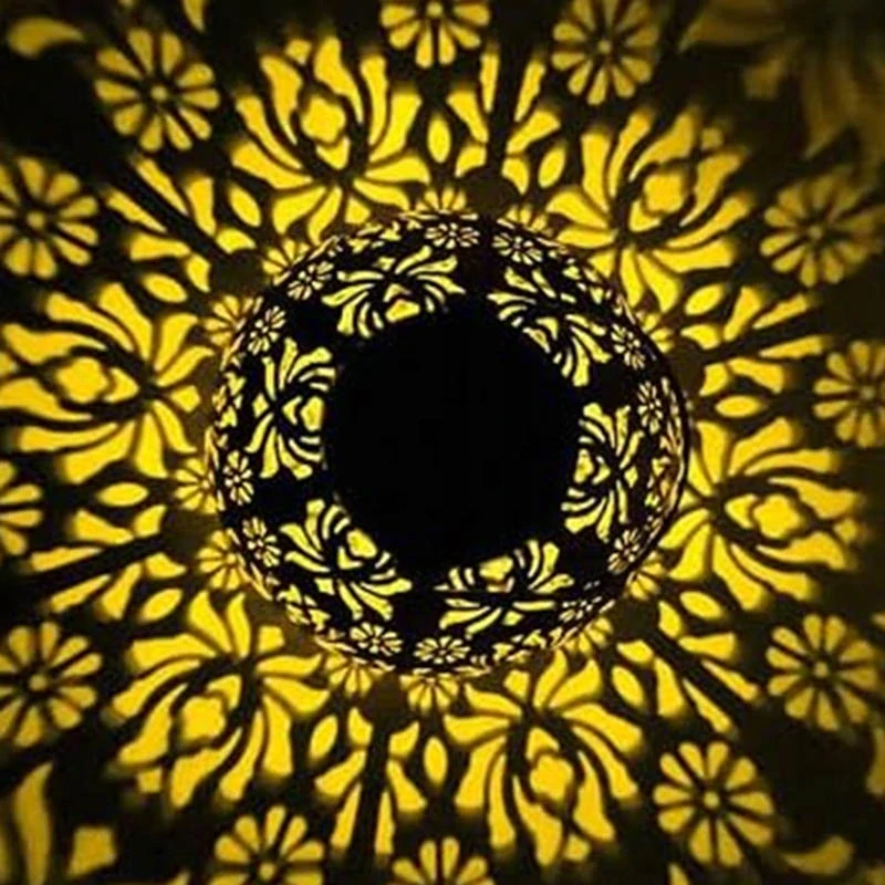 Solárny LED lampión solárny medený