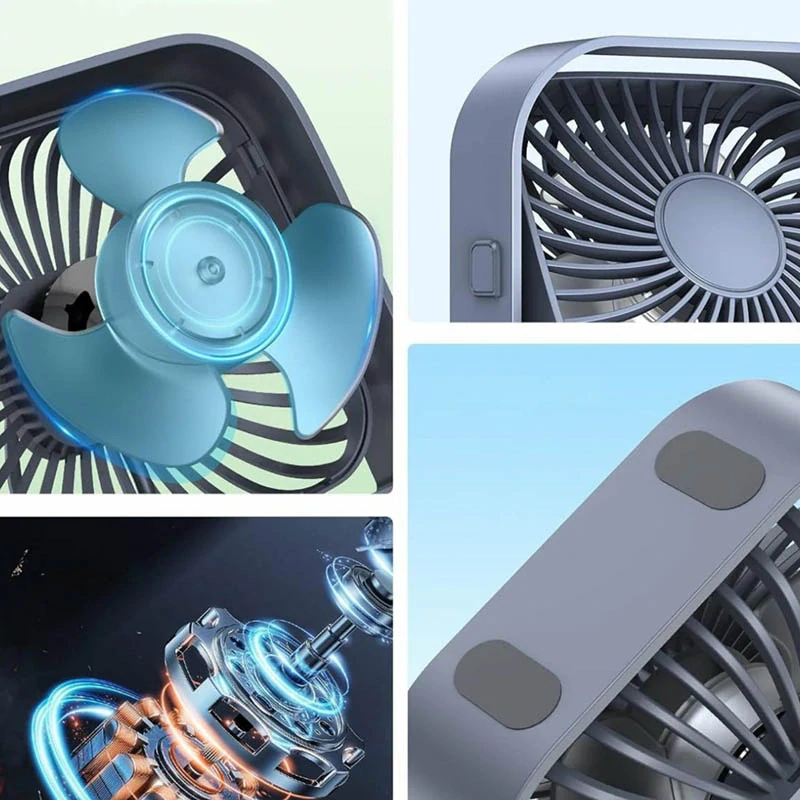 Stolný USB ventilátor s nastaviteľným sklonom 360°