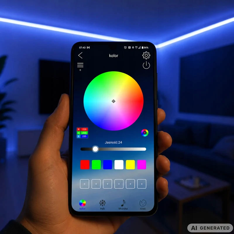 Flexibilný neónový RGBIC LED pás 360° 5 m s Bluetooth, aplikáciou a diaľkovým ovládačom
