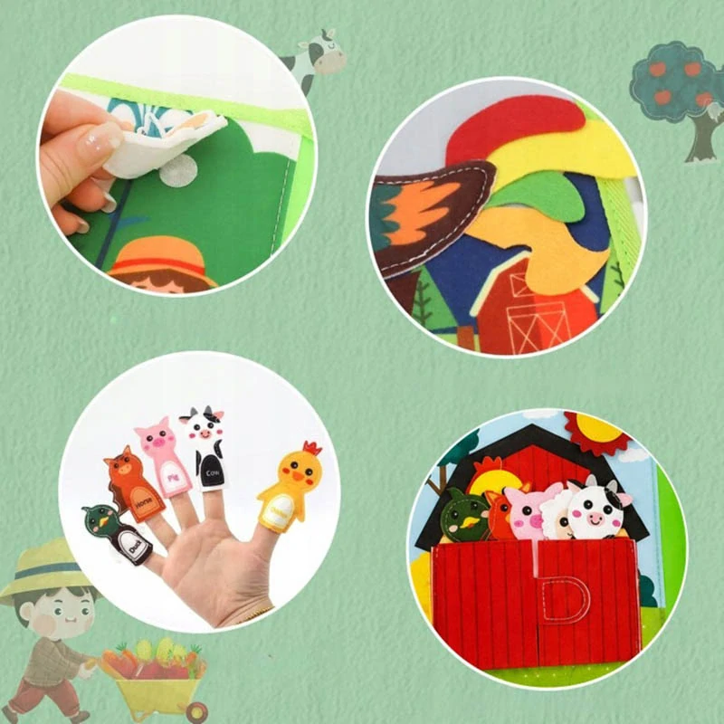Montessori senzorická knižka Farma pre deti