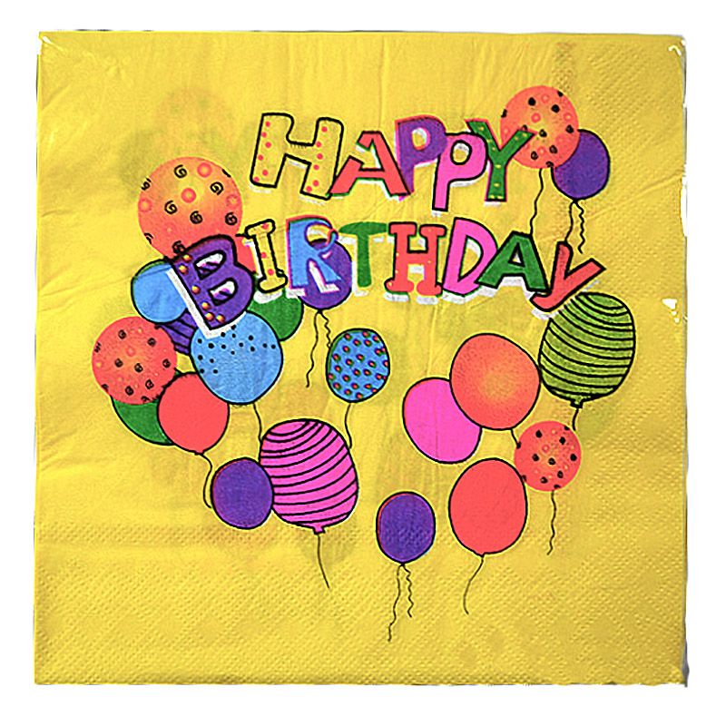 Servítky 32x32cm 20ks Happy birthday baloons