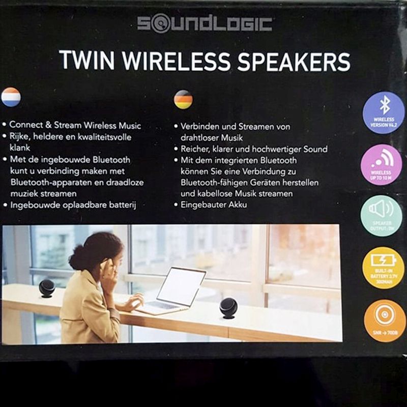 Soundlogic Reproduktory bluetooth twin wireless