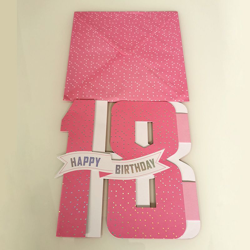 3D karta Happy birthday 18