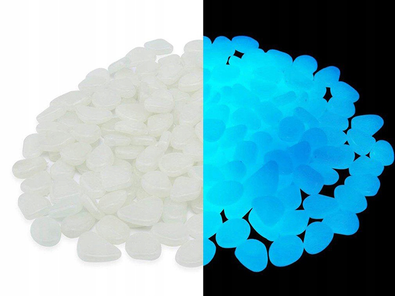 Fluorescenčné kamienky 100ks biele
