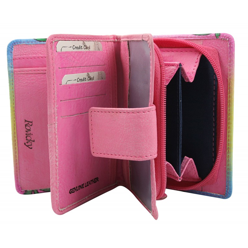 Peňaženka dámska kožená Rovicky R-N109-ART-04/5517 pink