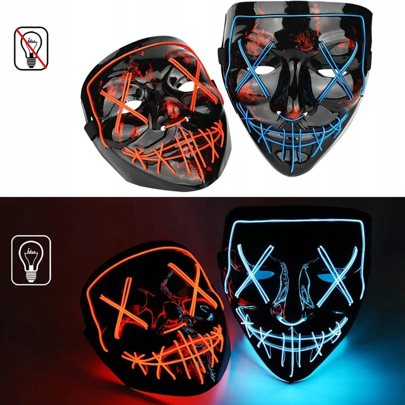 Halloweenska LED maska