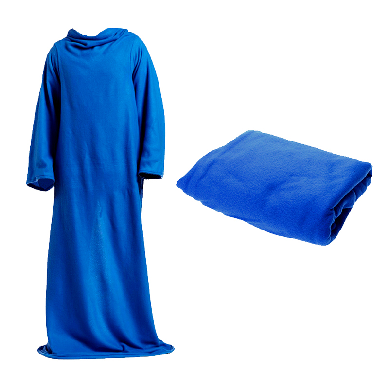 Snuggie - Televízna deka s rukávmi 180 x 138 cm modrá