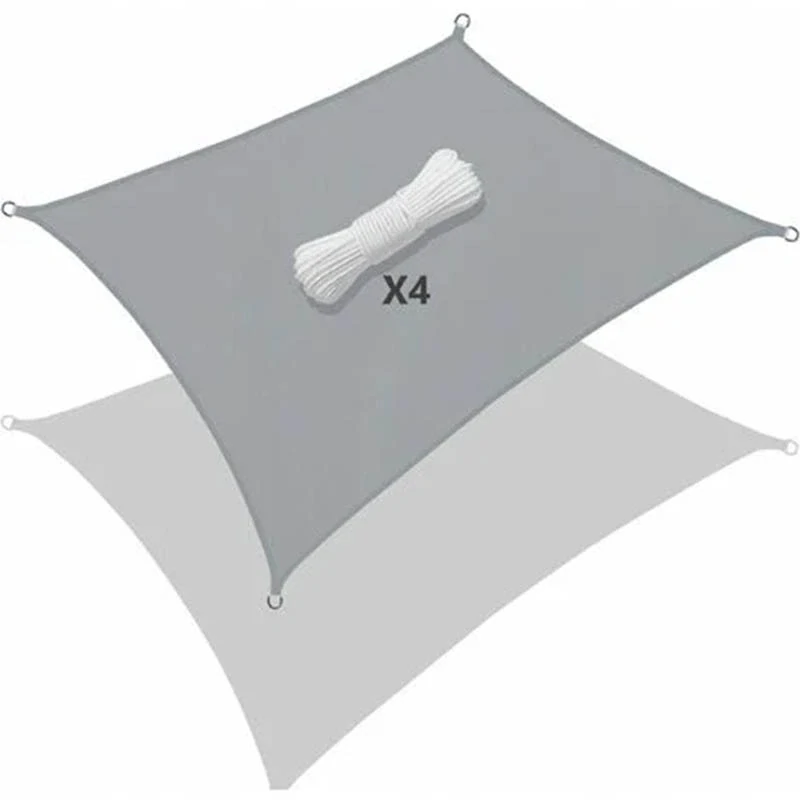 Tieniaca plachta 4 x 3 metre sivá