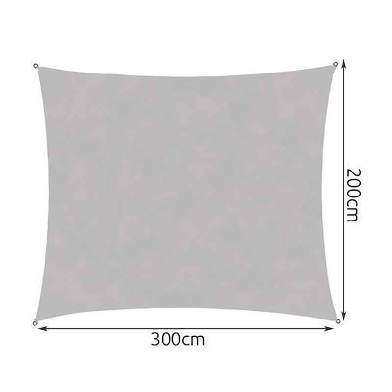 Tieniaca plachta 3 x 2 metre sivá