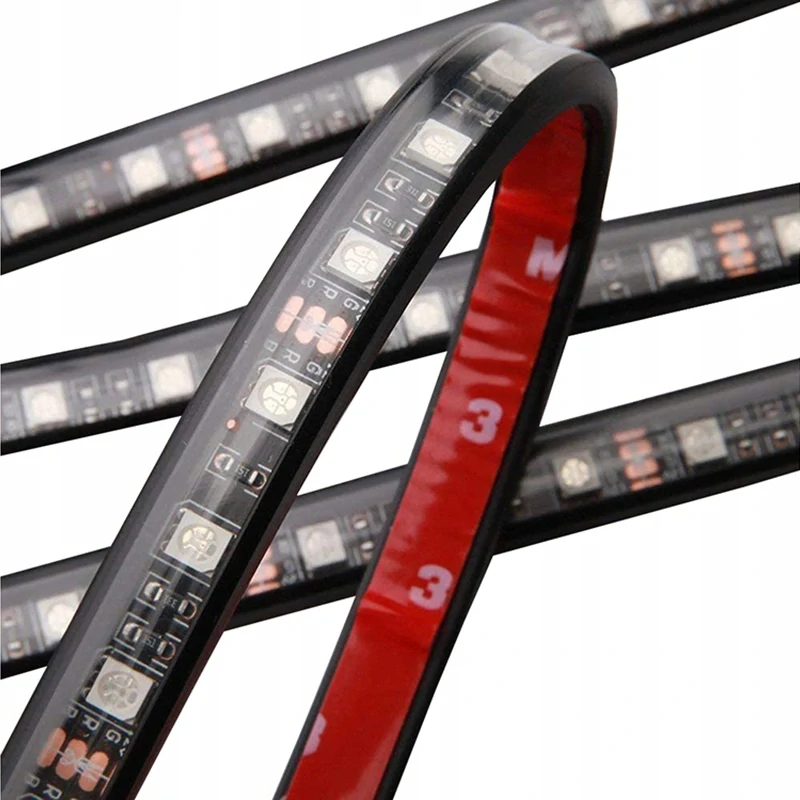 LED Osvetlenie interiéru auta 12V s diaľkovým ovládaním
