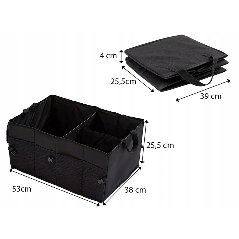 Organizér do kufra auta skladací 53 × 38 × 25,5 cm