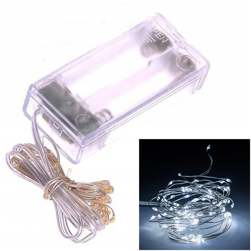 LED Vianočná reťaz 20 LED white cold 2 metre