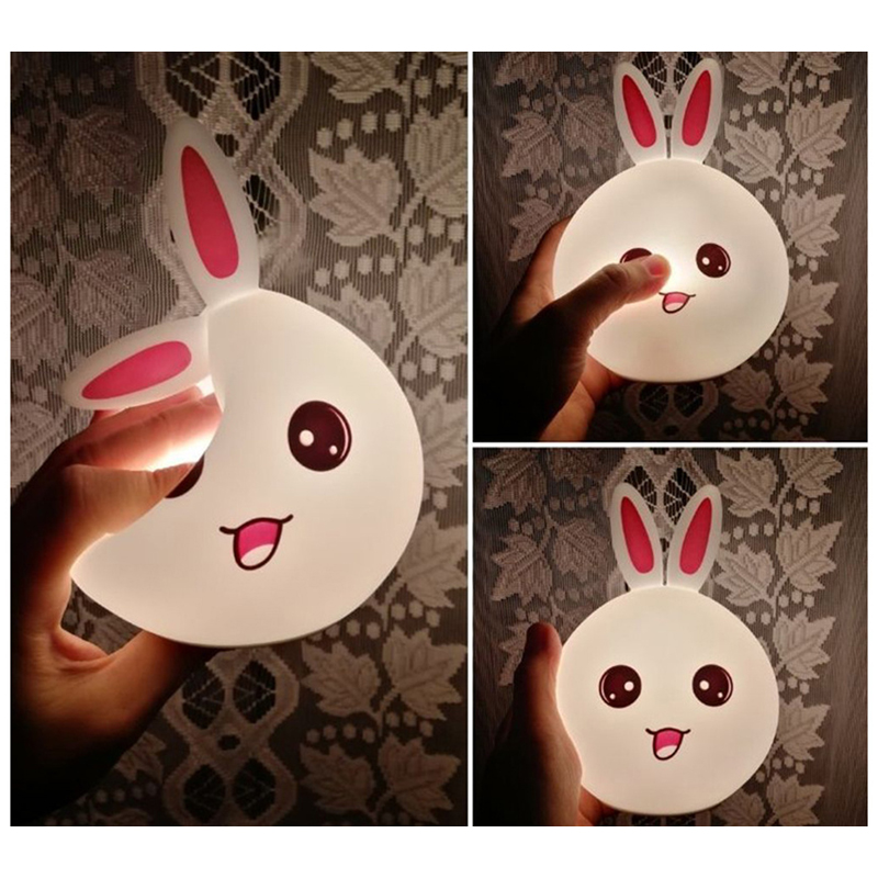 Detská LED lampa Králik s ovládačom