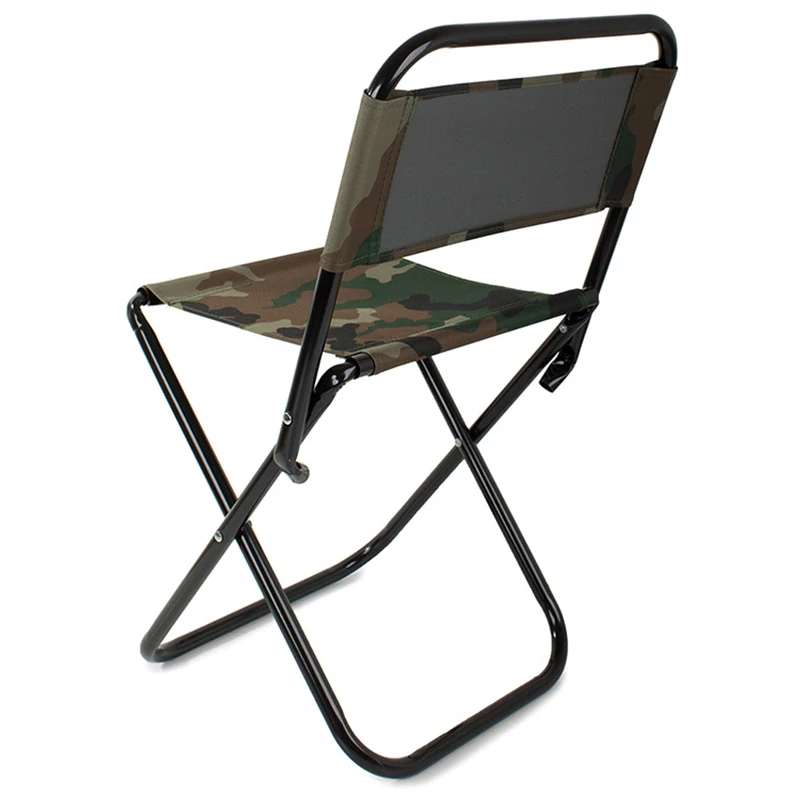 Turistická skladacia stolička s operadlom Army