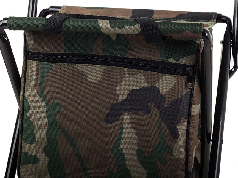 Turistická skladacia stolička s operadlom a taškou Army
