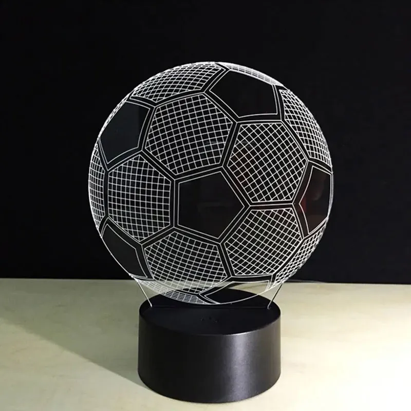 LED nočná lampa futbalová lopta RGB