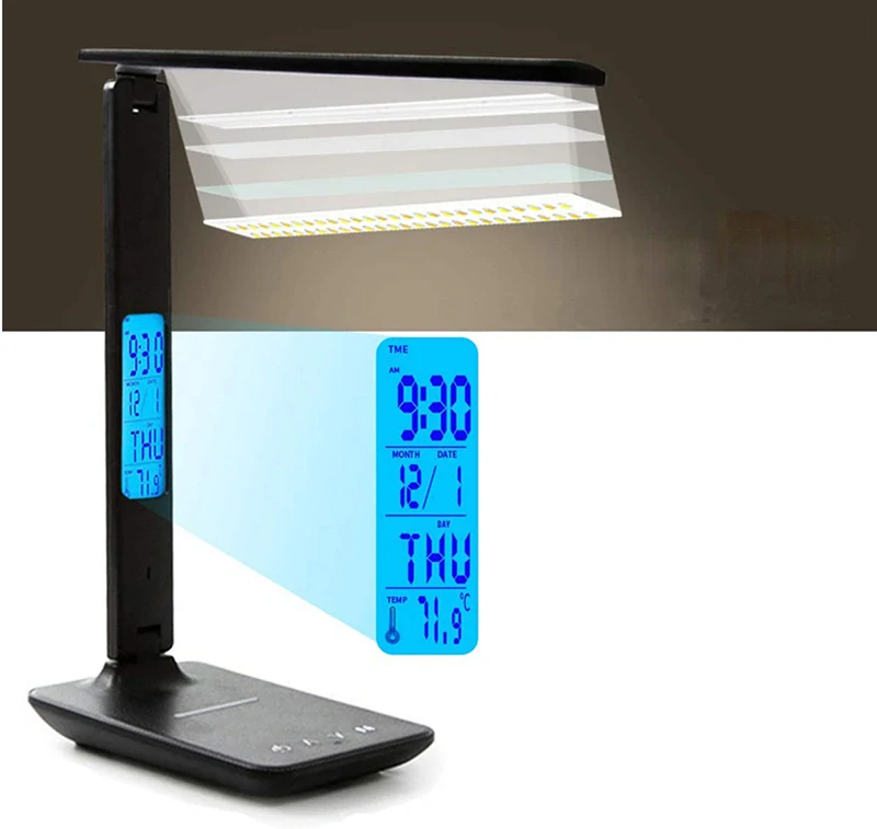 Kancelárska stolná LED lampa s bezdrôtovou Qi nabíjačkou TX26C