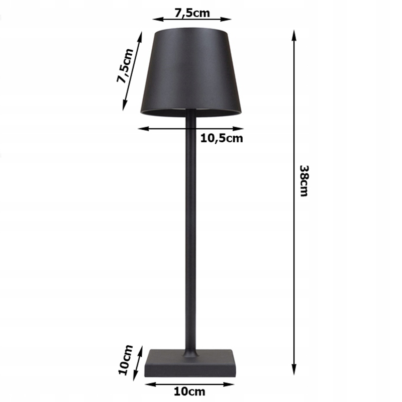 Stolná lampa dotyková 38cm 3W USB