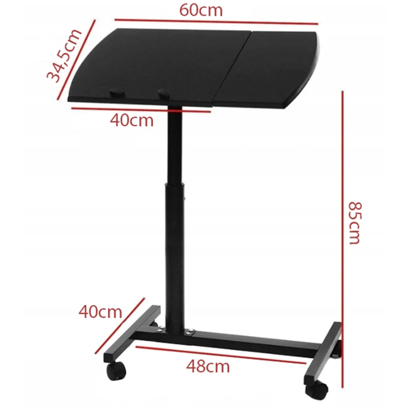 Stolík pod laptop nastaviteľný na kolieskach