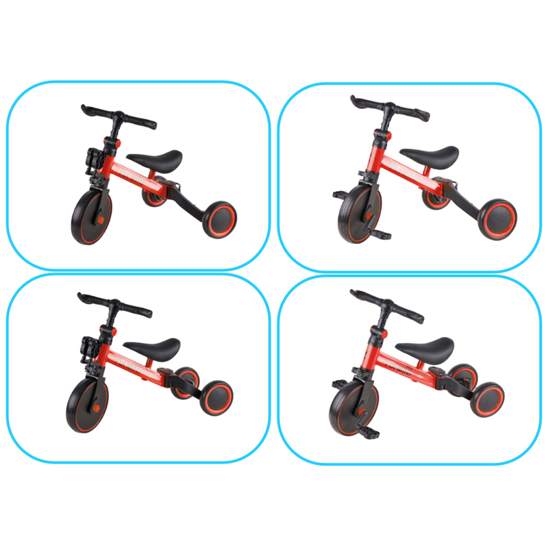 Detská trojkolka s pedálmi Trike Fix Mini 3v1 červená
