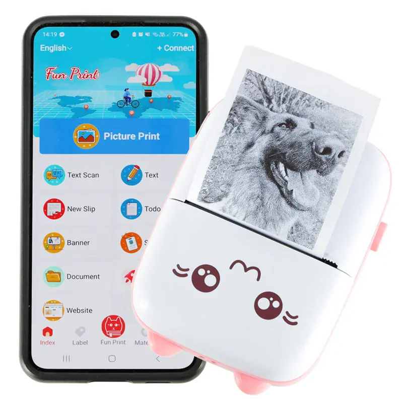 Mini termo tlačiareň USB + 2 valčeky
