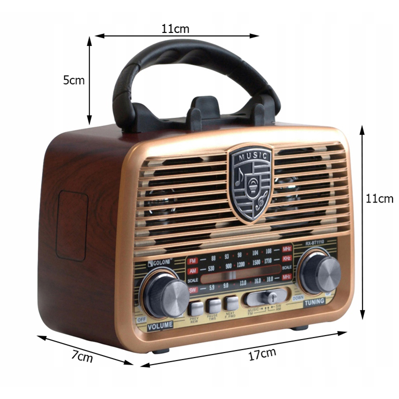 Prenosné retro rádio ICF-F24 bluetooth USB