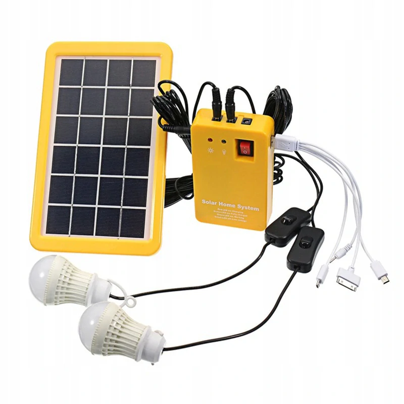 Prenosné solárne osvetlenie 2xLED žiarovka + solárny panel