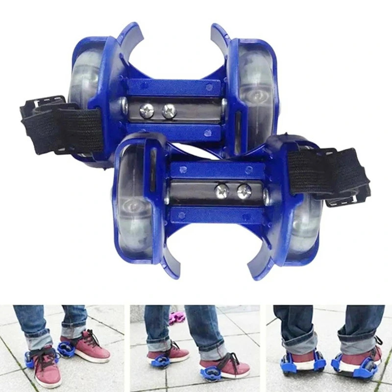 Svietiace kolieska na topánky LED modré