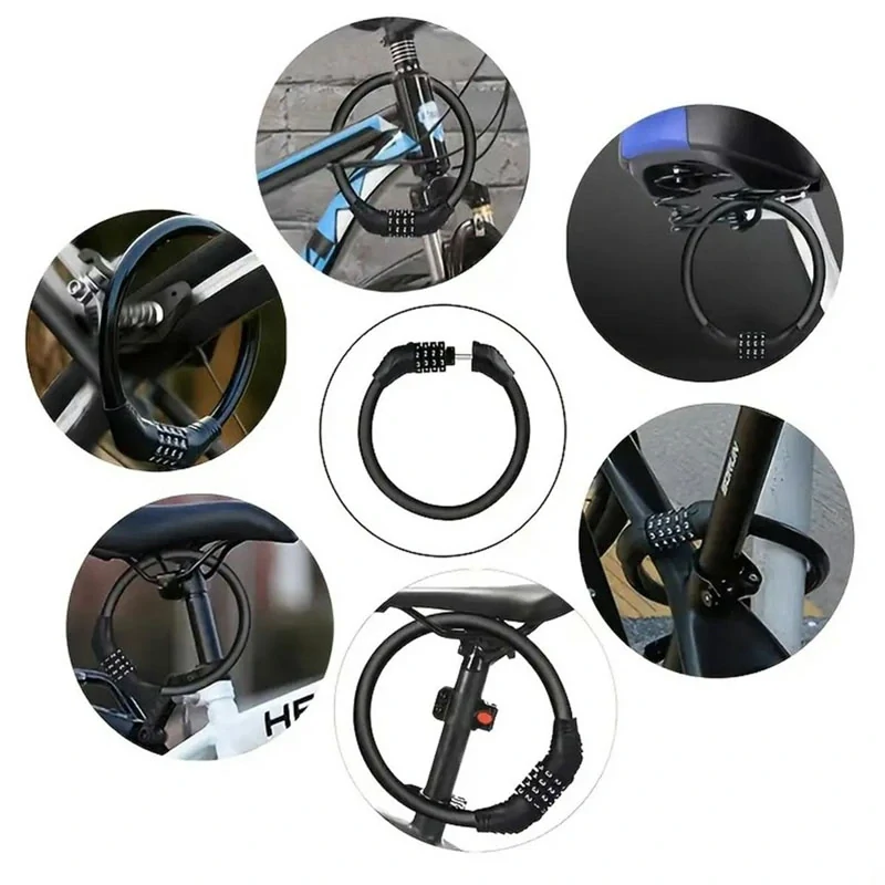 Kódový zámok na bicykel s reťazou 38 cm