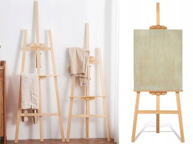 Veľký drevený maliarsky stojan – ateliérový aj exteriérový, 170 cm