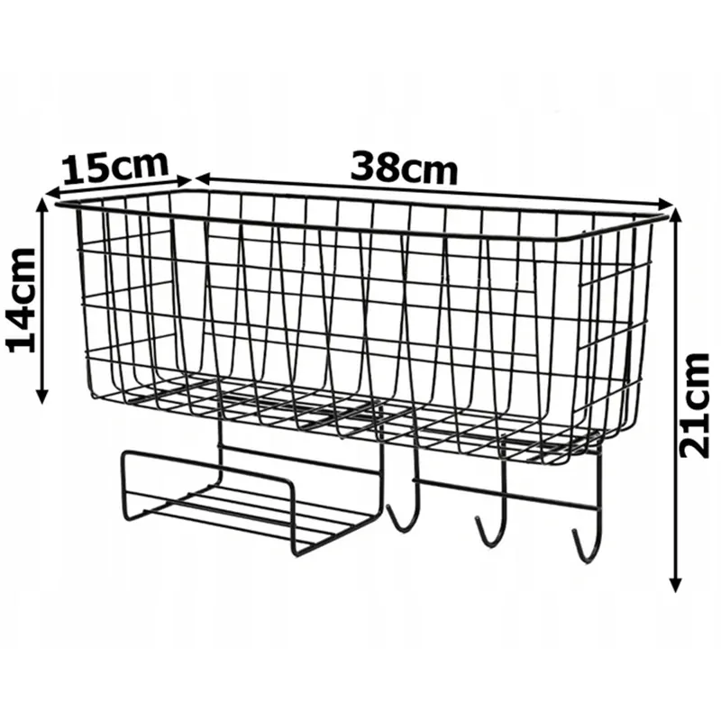 Závesný kovový organizér 38 x 21 x 15cm
