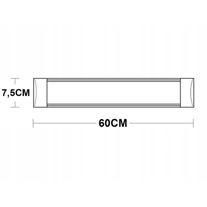 LED lampa 60cm 18W biela studená