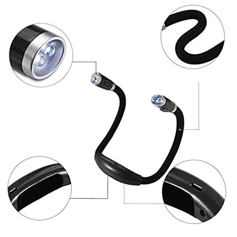 LED Lampa na krk na čítanie