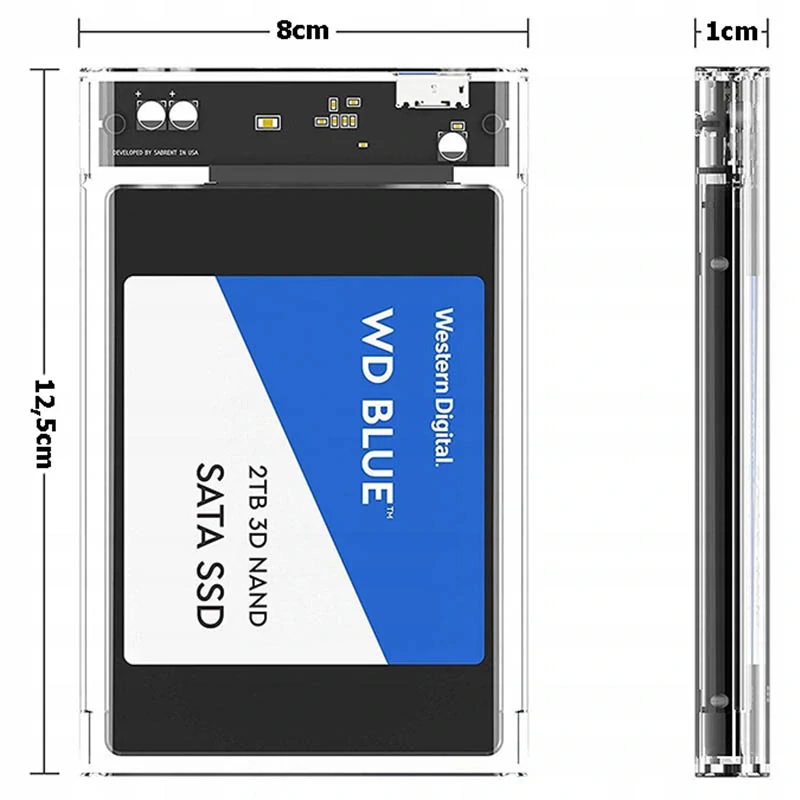 Puzdro na externý disk 2,5" HDD/SSD SATA USB 3.0