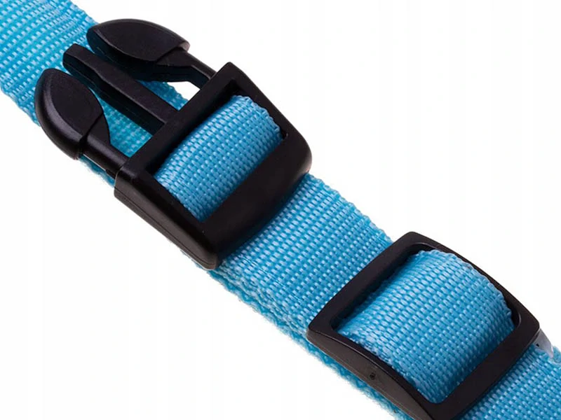 Obojok svietiaci LED nastaviteľný 46-59cm modrý