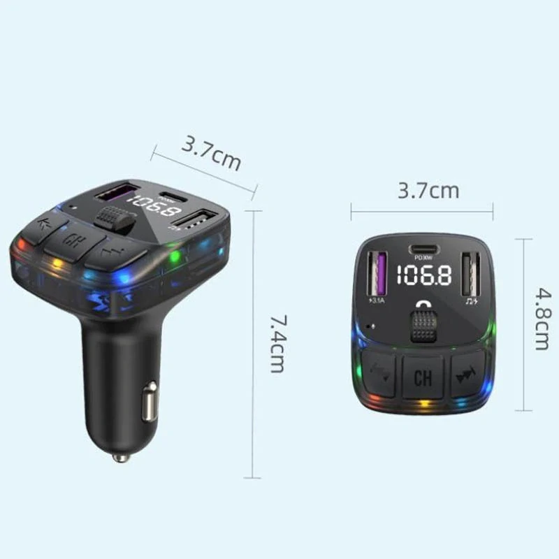 Bluetooth transmitter do auta C57 s duálnou USB nabíjačkou