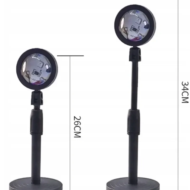 Lampa s projektorom západu slnka s diaľkovým ovládaním
