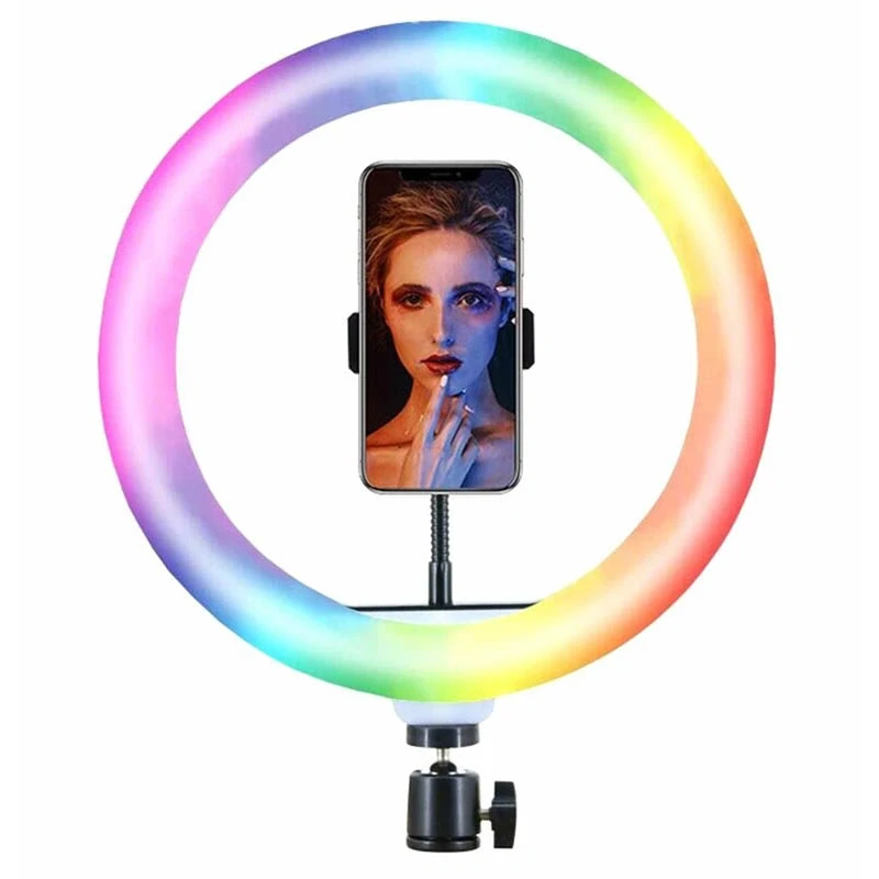 Prstencová RGB lampa so statívom 120W