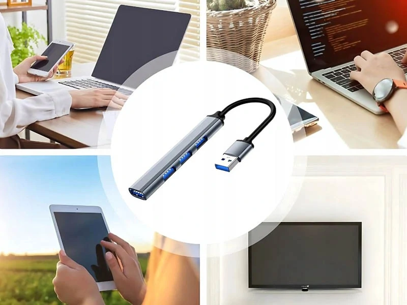 USB Hub 4 porty slim