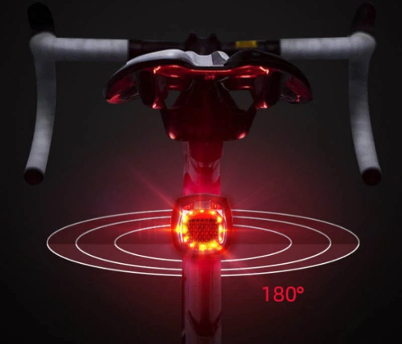 USB nabíjateľné zadné svetlo na bicykel