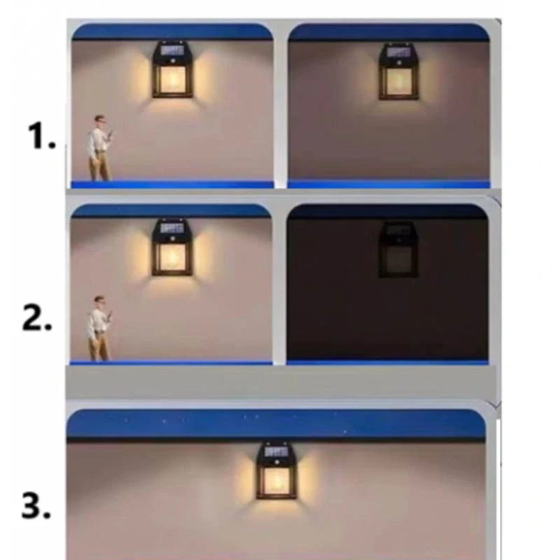 Solárny záhradný LED lampáš s pohybovým senzorom 1W