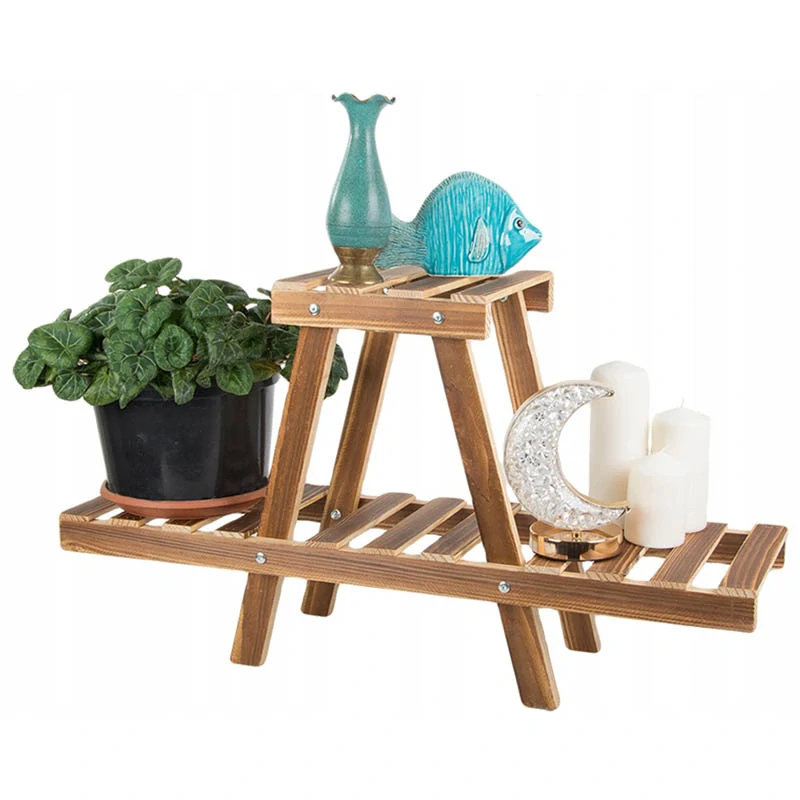 Drevený stojan na kvety 81cm