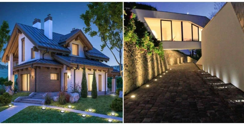 Záhradné solárne lampy 8 LED 4ks