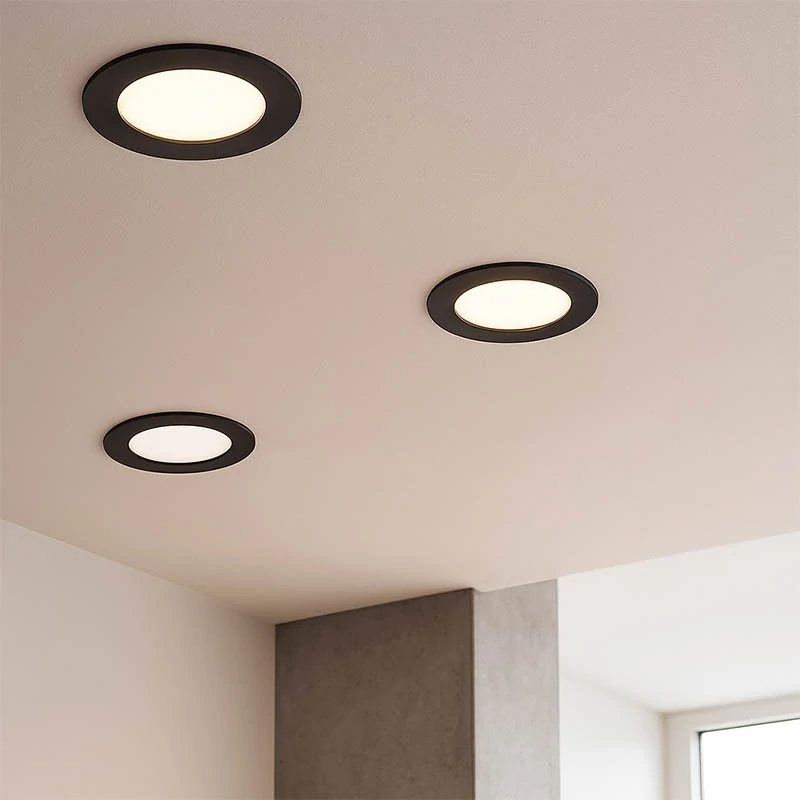 Vodotesné LED bodové svietidlo EMOS 4,5W, 345 lm, 2700K/4000K, IP65: čierne