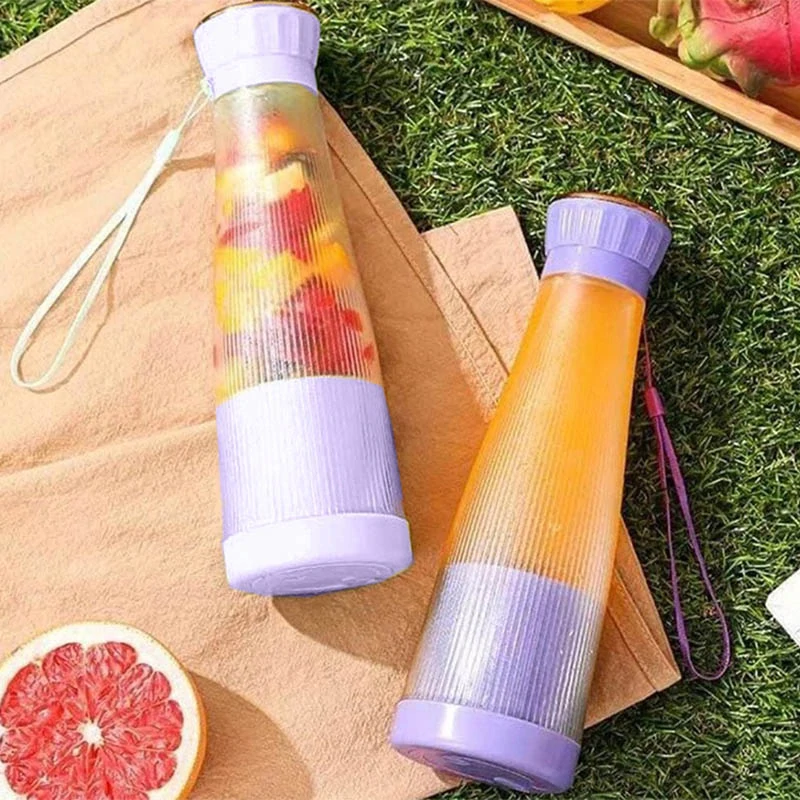 Prenosný smoothie mixér USB bezdrôtový 400ml fialový